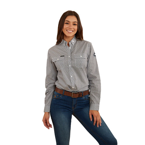 Ringers Western Womens Kacey L/S Dress Shirt (222119RW) Blue 6 [GD]