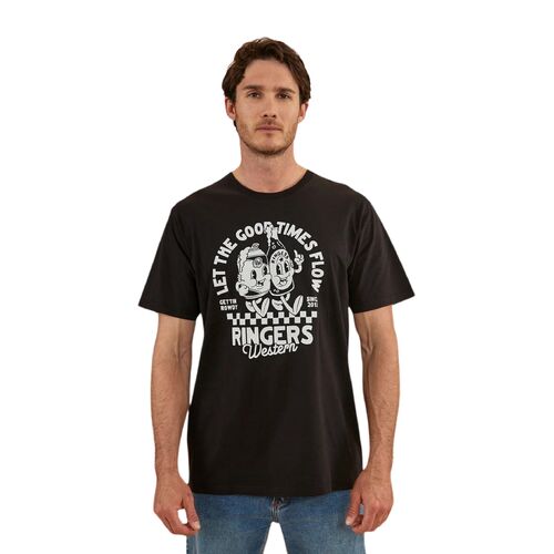 Ringers Western Mens Good Life Loose Fit S/S Tee (122117RW) Black XL [GD]