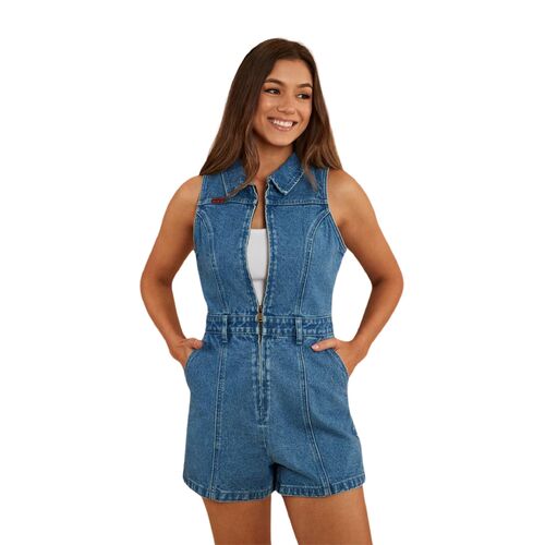 Ringers Western Womens Mimi Playsuit (222129RW) Mid Wash Blue 6 [GD]