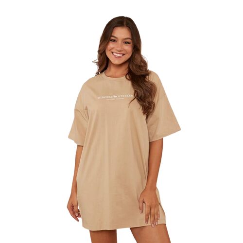 Ringers Western Womens Journey S/S T-Shirt Dress (222107RW) Dark Sand 6 [GD]