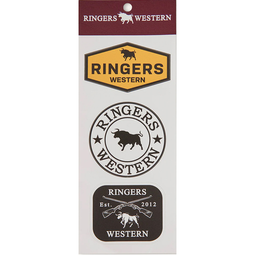 Ringers Western Unisex RW Logo Stickers - 3 Pack (722111RW) Multi [GD]