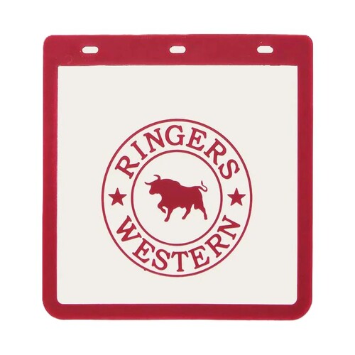 Ringers Western Mud Flaps (420139004) White/Burgundy [GD]