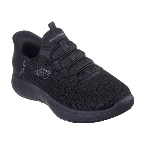 Skechers Mens Summits Slip Resistant Colsin Shoes (200205) Black/Black 7 [GD]