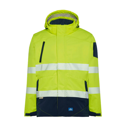 Rainbird Mens Hi Vis Jones Softshell Jacket (8634) Fluoro Yellow/Navy S [CW]