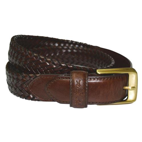 Thomas Cook Harry Leather Braided Belt (TCP1910BEL) Dark Brown S