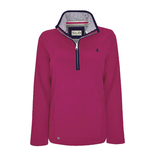 Thomas Cook Womens Charlie Classic 1/4 Zip Neck Rugby (TCP2511030) Deep Pink 8