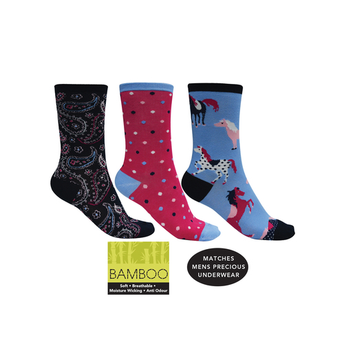 Thomas Cook 3 Pack Bamboo Socks (TCP1999SOC) Pink Multi 8-11