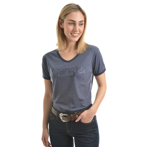 Wrangler Womens Selina S/S T-Shirt (XCP2570373) Denim Marle 8 [SD]