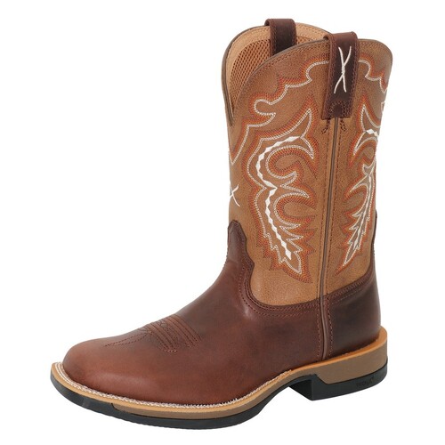 Twisted X Mens 11" Tech X1 Western Boots (TCMXW0014) Chocolate Truffle/Light Tan 8.5 [GD]