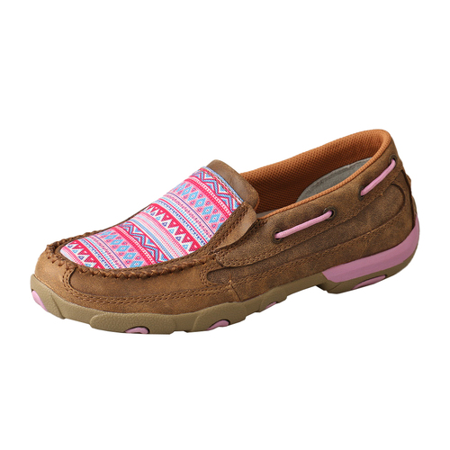 Twisted X Womens Aztec Slip-On Moccasins (TCWDMS024) Bomber/Lilac 6.5 [SD]