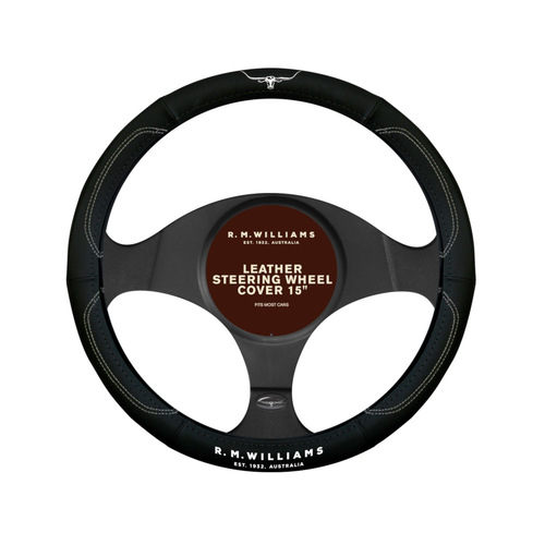 R.M.Williams Steering Wheel Cover (CG488) Black