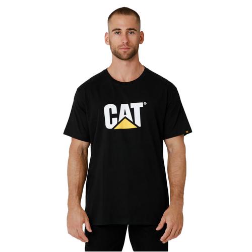 CAT Mens Trademark Logo Tee (1510305.016) Black M  [GD]