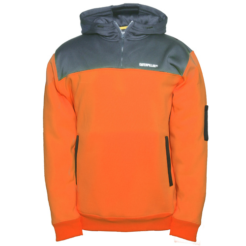 CAT Mens Hi Vis Hoodie (1910070) Orange/Grey 3XL  [CW] [GD]