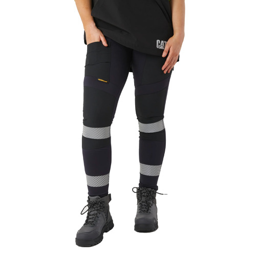 CAT Womens Taped Work Stretch Leggings (1810096) Navy 2XS [GD]