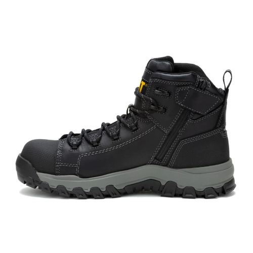 CAT Mens Threshold Zip Waterproof Composite Toe Boots (P726003) Black 7 [SD]