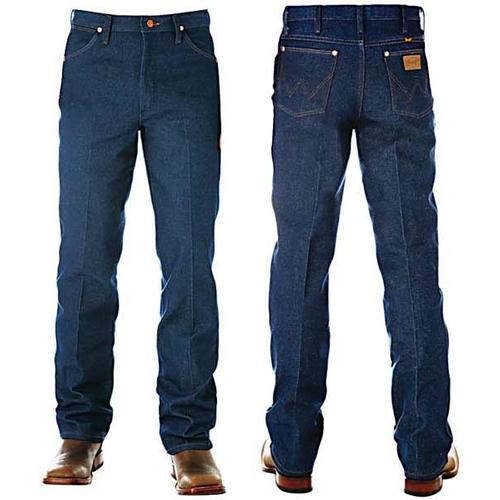 Wrangler Mens Cowboy Cut Slim Fit Rigid Jeans (936DEN) Unwashed Rigid Indigo 28X32