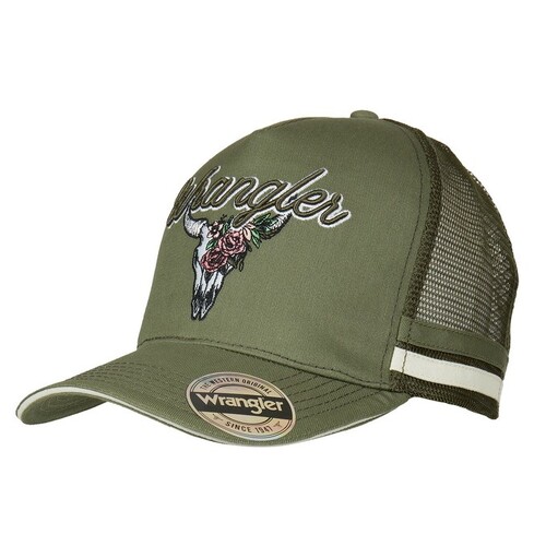 Wrangler Womens Utah High Profile Trucker Cap (X4S2906CAP) Olive OSFM