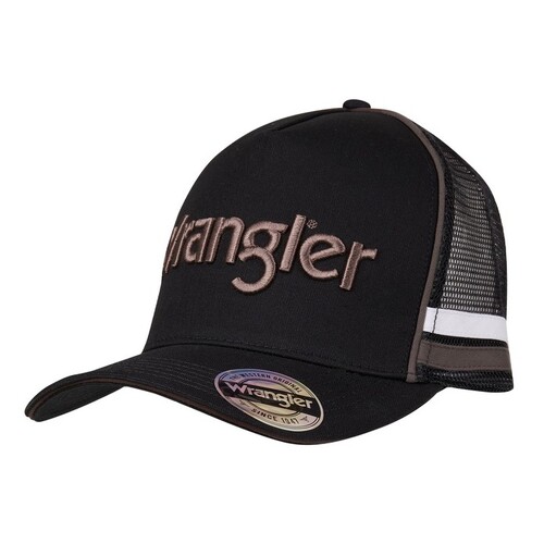 Wrangler Mens Luke High Profile Trucker Cap (X4S1942CAP) Black OSFM