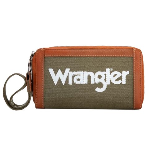 Wrangler Southwestern Canvas Iconic Logo Wallet (X5W2986WLT) Khaki