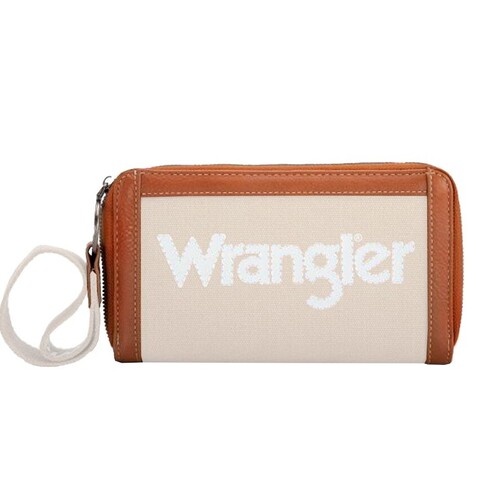 Wrangler Southwestern Canvas Iconic Logo Wallet (X5W2986WLT) Natural