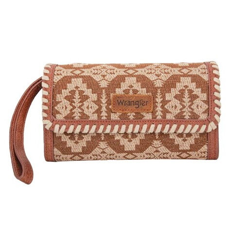 Wrangler Southwestern Dakota Whipstitch Wallet Bag (X5W2989WLT) Tan